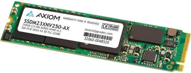 Alt view image 2 of 5 - 250GB Axiom C2110n Series M.2 2280 PCI Express 3.1 x4 (Nvme) Solid State Drive SSDM23XNV250-AX