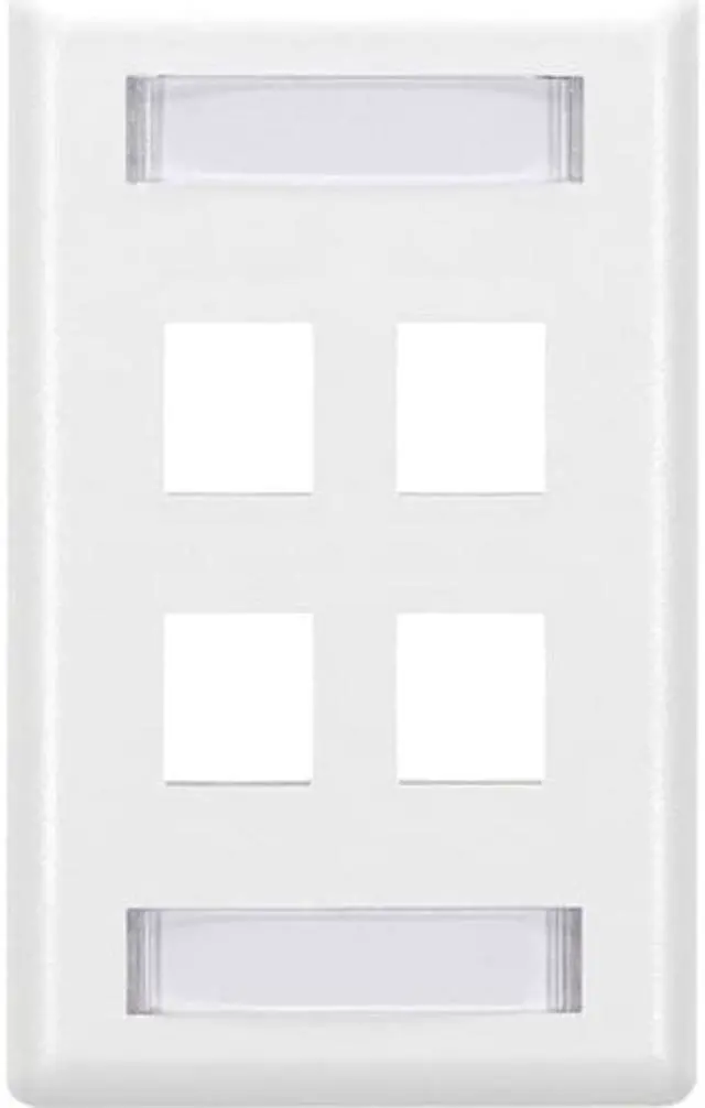 Alt view image 3 of 4 - Black Box GigaStation2 4 Socket Network Faceplate WPT476