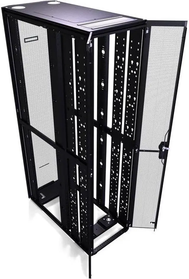 Alt view image 3 of 3 - HP P9K37A 600Mm X 1075Mm G2 Enterprise Pallet Rack - Rack - Black With Silver Accents - 42U - 19 Inch
