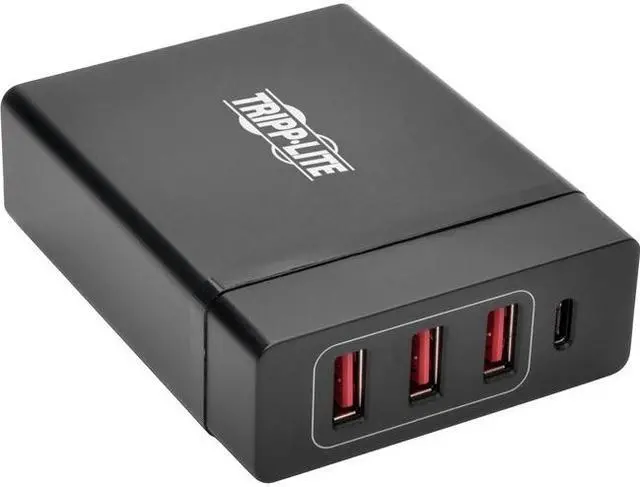Alt view image 2 of 6 - Tripp Lite 4-Port USB Charging Station with USB-C Charging and USB-A Auto-Sensing Ports - 5 V DC, 20 V DC Output Voltage - 3 A Output Current