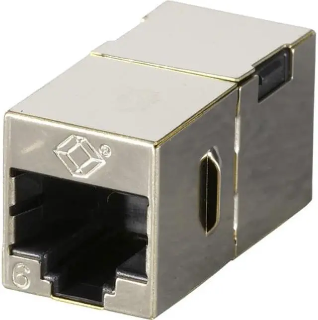 Alt view image 4 of 8 - Black Box FM608-10PAK Cat6 Coupler Shielded Straight- Pin Office Silver 10-Pack