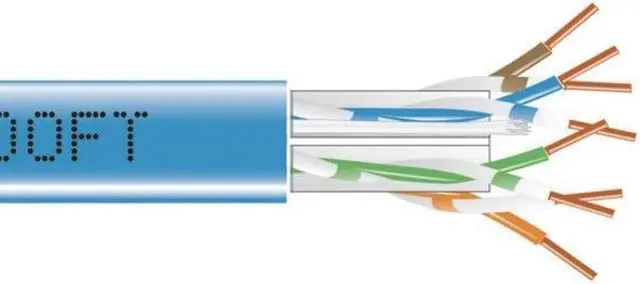 Alt view image 10 of 17 - Black Box EYN871B-PB-1000 CAT6 550-MHz Solid Bulk Cable - Unshielded, Plenum, Blue, 1000 ft. Pull Box