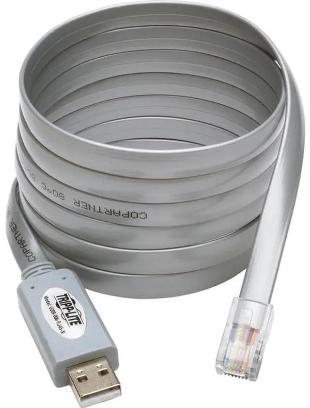 Alt view image 15 of 20 - Tripp Lite USB to RJ45 Cisco Serial Rollover Cable, USB Type-A to RJ45 M/M, 6 ft.
