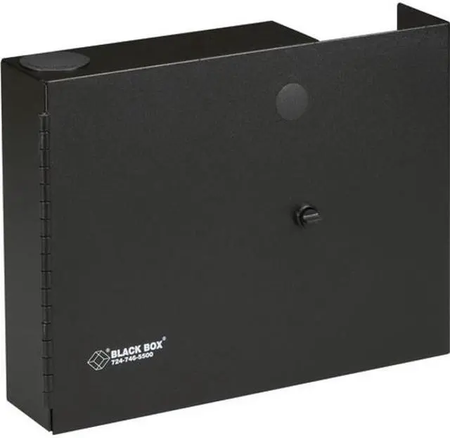 Alt view image 6 of 8 - Black Box Open-Style Unloaded Fiber Wall Cabinet Accepts 2 Adapter Panels