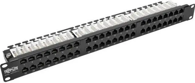 Alt view image 11 of 14 - TRIPP LITE N052-048-1U 48-Port 1U Rack-Mount High-Density UTP 110-Type Patch Panel, RJ45 Ethernet, 568B, Cat5/5e