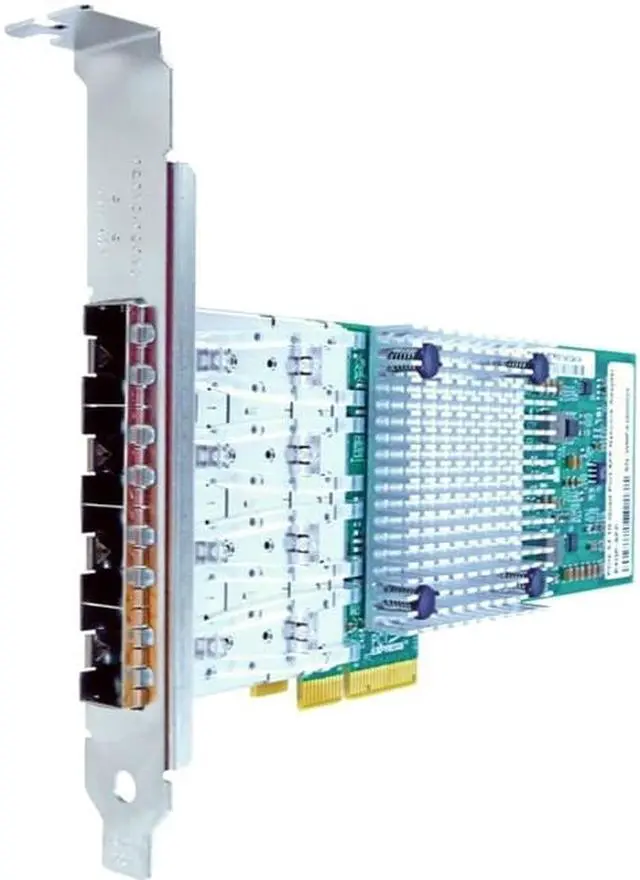 Alt view image 8 of 9 - Axiom Pcie X4 1Gbs Quad Port Fiber Network Adapter