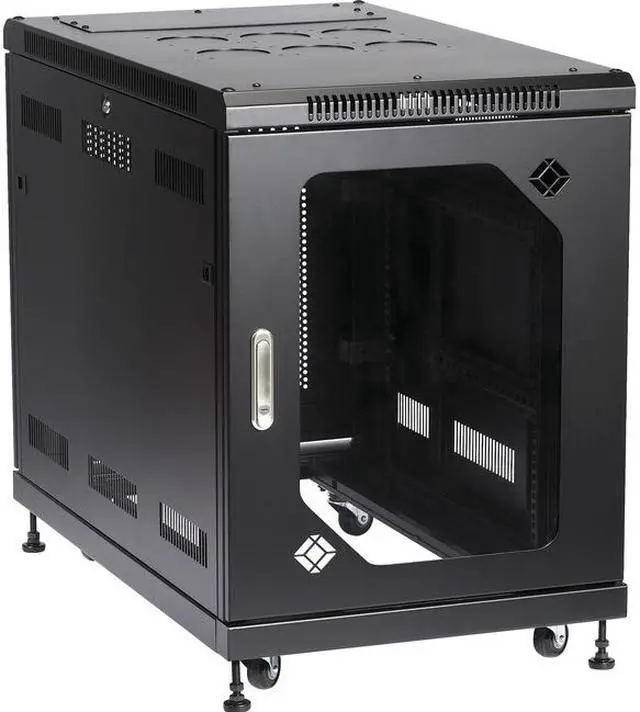 Alt view image 8 of 8 - Black Box RM2410A 15U Server Cabinet 24Inw X 40In D Temp Glass
