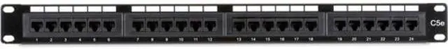 Alt view image 4 of 9 - Black Box JPM5E24A CAT5E Patch Panel 24 Port