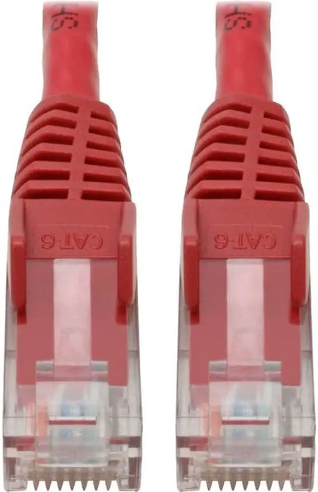 Alt view image 12 of 20 - Tripp Lite N201-06N-RD Premium Cat6 Gigabit Snagless Molded Utp Patch Cable, 24 Awg, 550 Mhz/1 Gbps (Rj45 M/M) , Red, 6 In. - Patch Cable - Rj-45 (M) To Rj-45 (M) - 5.9 In - Utp - Cat 6 - Ieee 802.3A