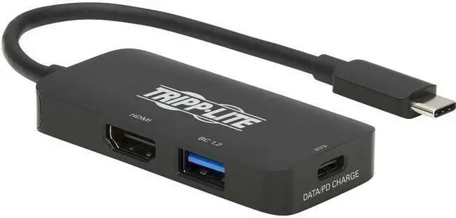 Alt view image 6 of 18 - Tripp Lite USB C Multiport Adapter 4K HDMI 4:4:4 USB-A USB C PD Charging
