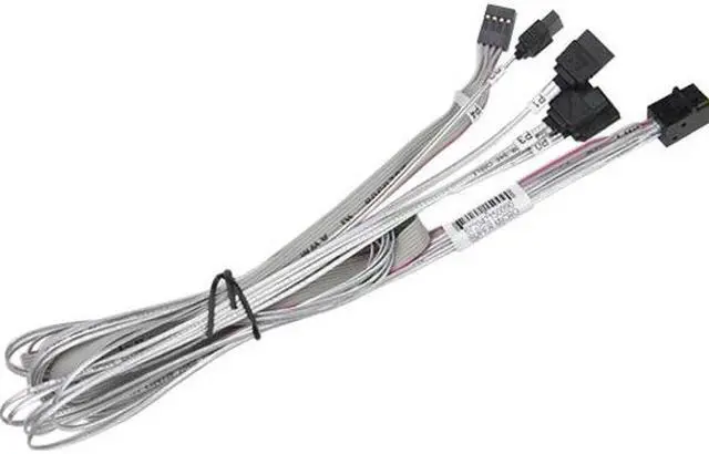 Alt view image 6 of 9 - Supermicro CBL-SAST-0591 75cm Cross-over Mini SAS HD to 4x SATA Cable w/ SB