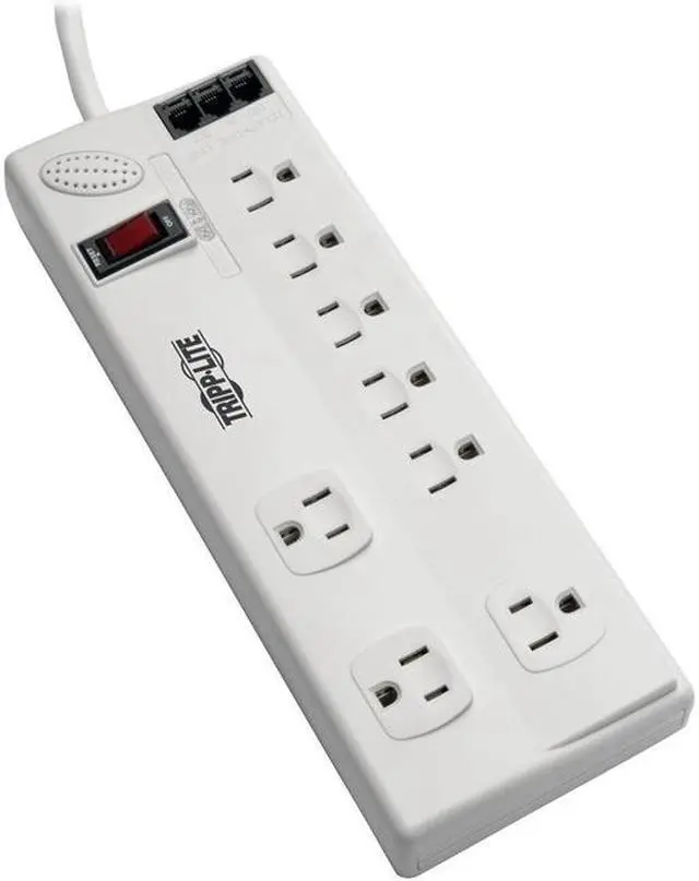 Alt view image 8 of 14 - TRIPP LITE TLP808TELTAA 8 ft. 9 Outlets 2160 joules Protect It! Surge Suppressor - TAA Compliant