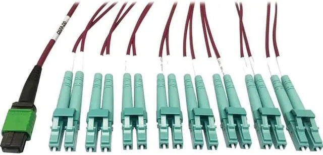 Alt view image 5 of 8 - Tripp Lite 3m 400G Multimode 50/125 OM4 Fiber Optic Cable, Magenta N846D03M16EMG