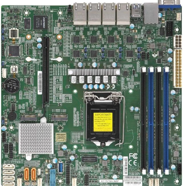 Alt view image 4 of 7 - Supermicro MBD-X11SCM-F-B I3 LGA1151 C246 PCI Express SATA Micro-ATX 128GB DDR4 Motherboard - Bulk packaging - - OEM