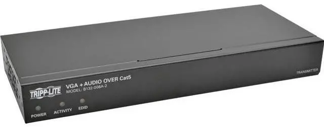 Alt view image 7 of 8 - Tripp Lite B132-008A-2 8-Port VGA + Audio Over Cat5/Cat6 Extender Splitter w/EDID 1000'
