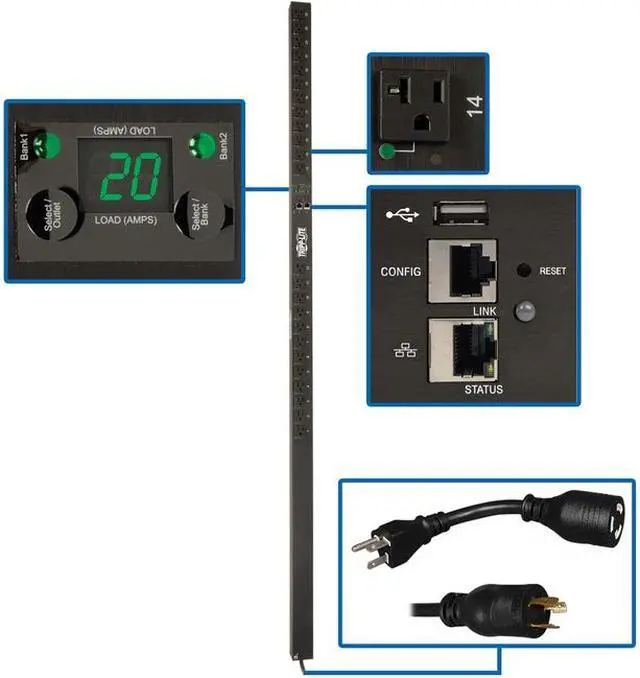 Alt view image 9 of 9 - Tripp Lite 24-Outlets Pdu