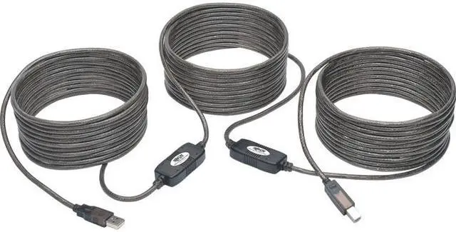 Alt view image 13 of 18 - Tripp Lite USB 2.0 Hi-Speed Active Repeater Cable A/B M/M 480Mbps 50' 50ft