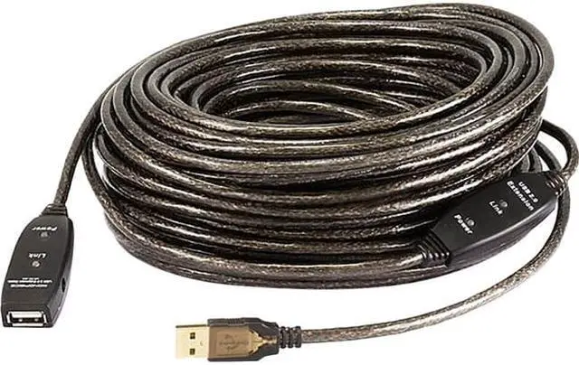 Alt view image 4 of 8 - Monoprice USB 2.0 Extension Cable - 82 Feet - Black | USB Type-A Male to USB Type-A Female, Active, 26/22AWG, Repeater, Kinect & PS3 Move Compatible