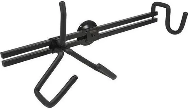 Alt view image 4 of 8 - Monoprice Electric Guitar Wall Mount, Black, Horizontal Hanger / Holder, 23in Bracket Length, Store or Display For All Standard Sized Electric Guitars