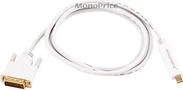 Alt view image 4 of 9 - Monoprice 6Ft 32Awg Mini Displayport To Dvi Cable - White