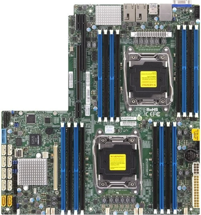 Alt view image 6 of 7 - SUPERMICRO X10DRW-IT-B Supermicro X10DRW-IT-B Dual LGA2011 Intel C612 DDR4 SATA3 and USB3.0 V and 2GbE Proprietary WIO Server Motherboard