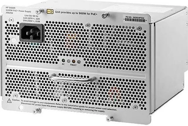 Alt view image 6 of 7 - HP Aruba 5400R 1100W PoE+ zl2 Power Supply