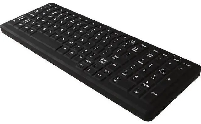 Alt view image 4 of 4 - TG3 ELECTRONICS INC KBA-CK103S-BNUW-US CLEANABLE SEALED BLACK KEYBOARD; 103 KEY W/ WHITE BACKLIGHTING. WITHSTANDS HOSP