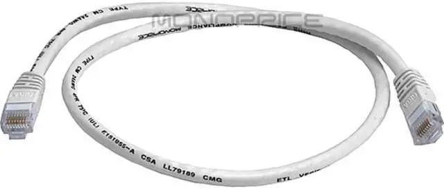 Alt view image 5 of 13 - Monoprice Cat6 Ethernet Patch Cable - Network Internet Cord - RJ45, Stranded, 550Mhz, UTP, Pure Bare Copper Wire, 24AWG, 2ft, White