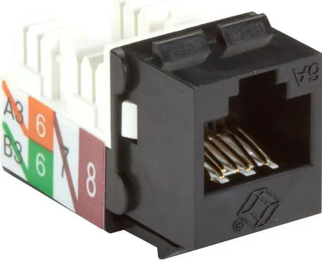 Alt view image 2 of 3 - Black Box GigaTrue2 CAT6A Keystone Jack - Unshielded RJ-45 Black
