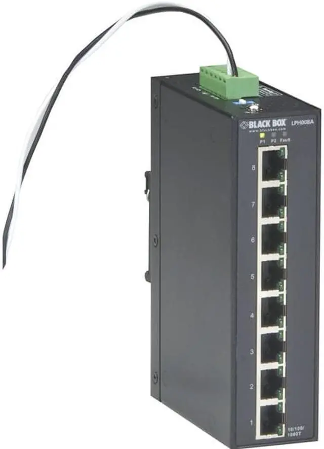 Alt view image 8 of 12 - Black Box Network Services LPH008A-R2 Hardened Gigabit Poe Plus Switch, 8-Port