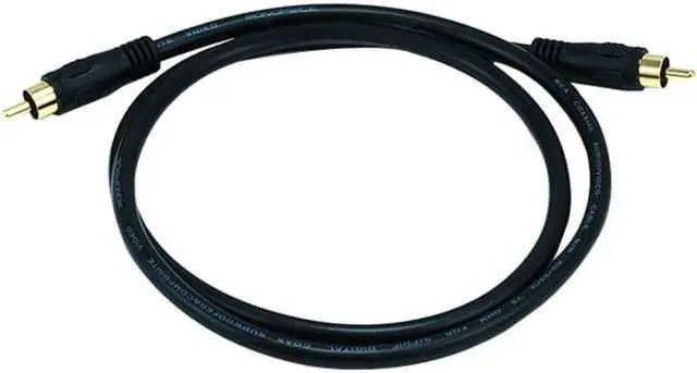 Alt view image 7 of 16 - Monoprice 3ft Coaxial Audio/Video RCA Cable M/M RG59U 75ohm (for S/PDIF, Digital Coax, Subwoofer & Composite Video)