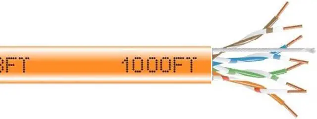 Alt view image 5 of 9 - Black Box EYN866A-PB-1000 1000ft GigaTrue 550 CAT6 550-MHz Bulk Cable Orange