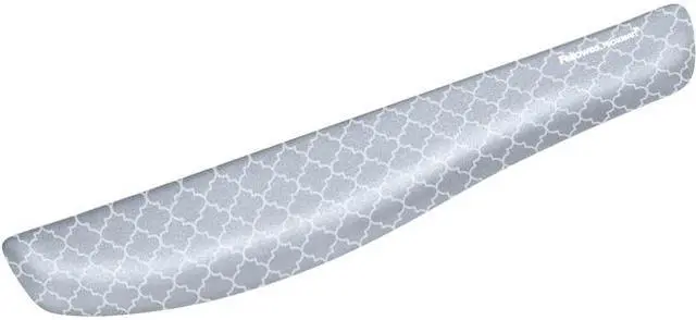 Alt view image 10 of 20 - Fellowes 9549801 PlushTouch Keyboard Wrist Rest with Microban - Gray Lattice