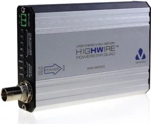 Alt view image 7 of 7 - Veracity - VHW-HWPS-C4 - Veracity S New Highwire Powerstar Quad Boosts Your Ip Camera Options When Using