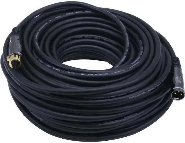 Alt view image 3 of 8 - Monoprice XLR Male to XLR Female Cable [Microphone & Interconnect] - 100 Feet | Gold Plated, 16AWG - Premier Series