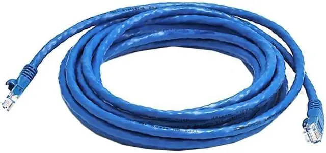 Alt view image 5 of 10 - Monoprice Cat6 Ethernet Patch Cable - 14 Feet - Blue | Network Internet Cord - RJ45, Stranded, 550Mhz, UTP, Pure Bare Copper Wire, 24AWG