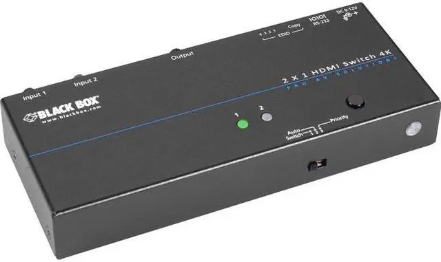 Alt view image 8 of 16 - Black Box Network Services VSW-HDMI2X1-4K 4k Hdmi Switch 2 1