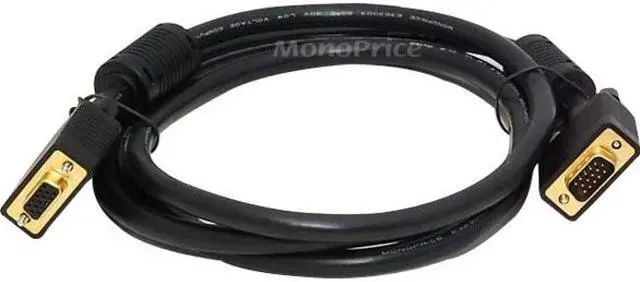 Alt view image 6 of 11 - Monoprice 6ft VGA/SVGA Male-Female Extension Cable w/ Ferrite Cores