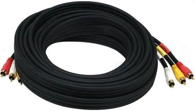 Alt view image 5 of 5 - Monoprice 25ft Triple RCA Stereo Video Dubbing Composite Cable (3 x RG59U)