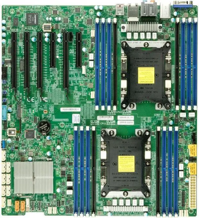 Alt view image 6 of 9 - Supermicro Motherboard MBD-X11DAI-N-O Xeon Dual Socket S3647 C621 Max.2TB PCI Express EATX (MBD-X11DAI-N-O)