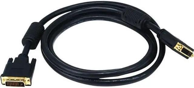 Alt view image 6 of 10 - Monoprice 6ft 28AWG CL2 Dual Link DVI-D Male-to-Female Extension Cable - Black