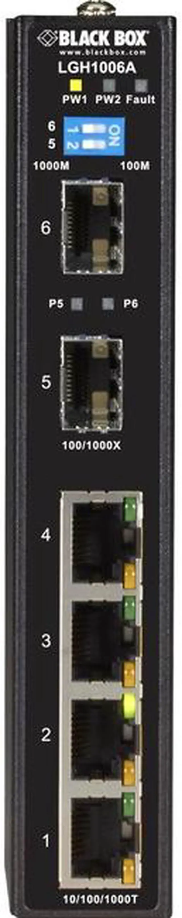 Alt view image 6 of 12 - BLACK BOX LGH1006A GIGABIT ETHERNET (1000-MBPS) EXTREME TEMPERATURE SWITCH - (4) 10/100/1000-MBPS C