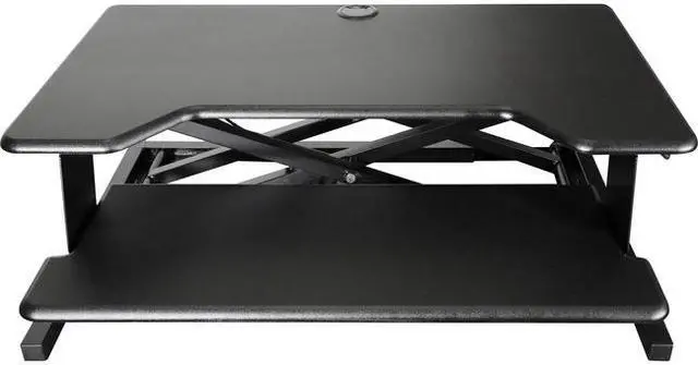 Alt view image 11 of 16 - Kantek STS900 Sit To Stand Desktop Workstation, Black