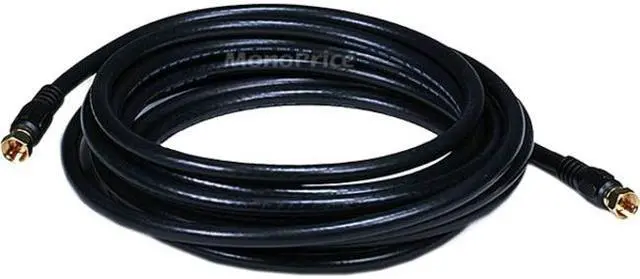 Alt view image 5 of 13 - Monoprice 15 ft. RG-6 Coaxial Cable, Black; For Use With Video Equipment 6314
