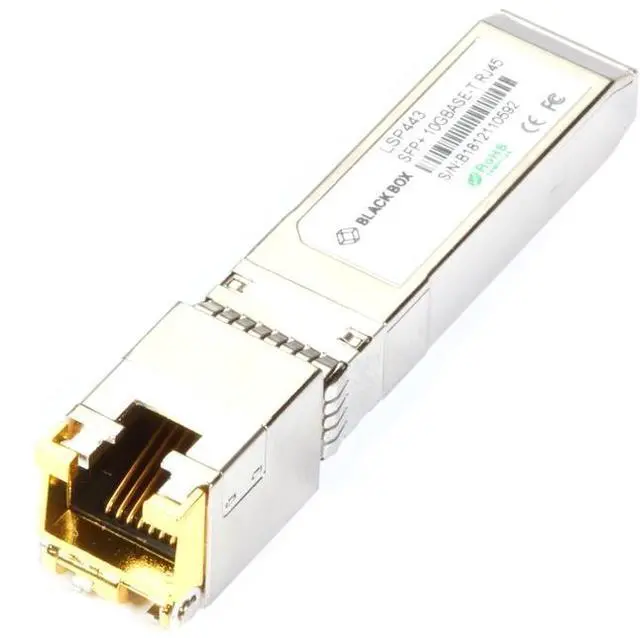 Alt view image 2 of 9 - Black Box Network Services LSP443 10G Base-T RJ45 Copper SFP Plus Transceiver