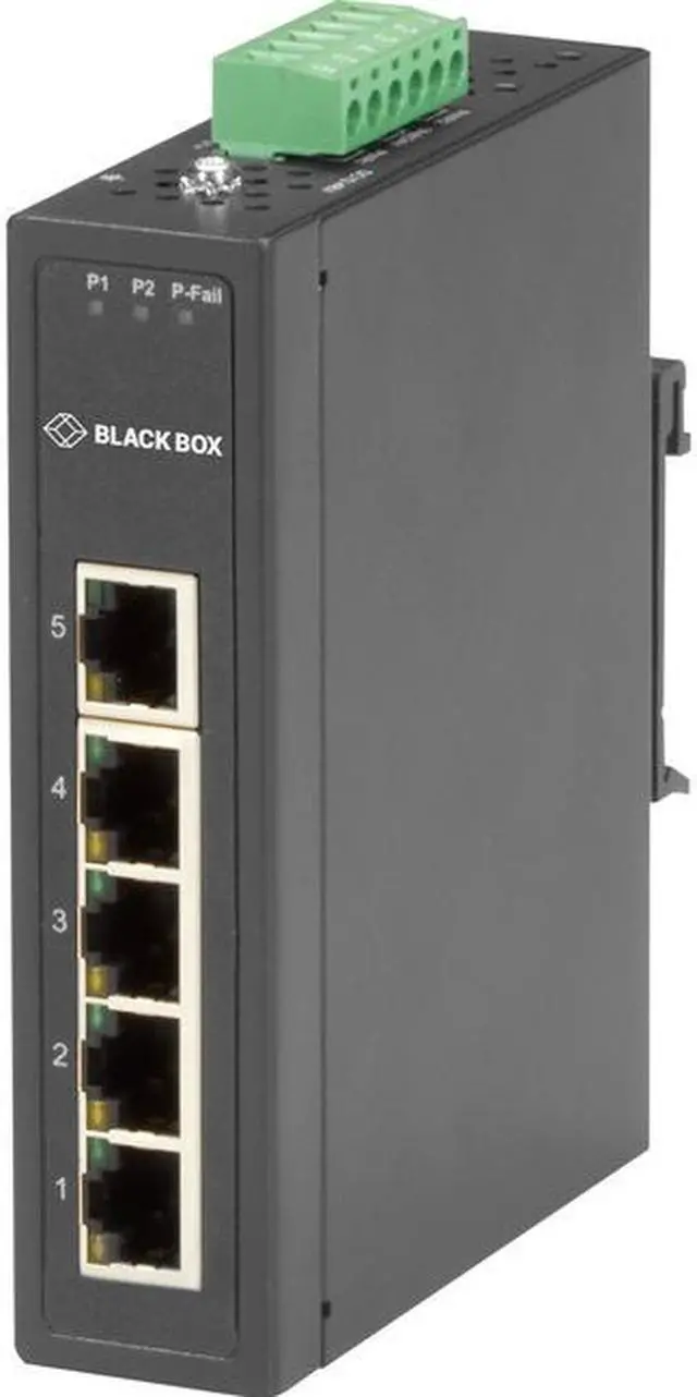 Alt view image 8 of 9 - BLACK BOX NETWORK SERVICES - INDUSTRIAL 10/100-MBPS ETHERNET SWITCH-UNMANAGED, EXTREME TEMPERATURE, 5-PORT