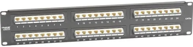 Alt view image 4 of 5 - Black Box JPM5E48-45ANG-UU Spacegain Cat5E 45 Degree Angled Port Pa