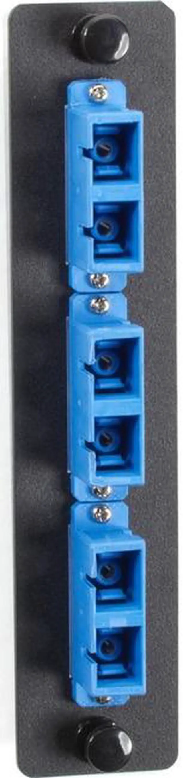 Alt view image 3 of 3 - Black Box Standard Adapter Panel Ceramic Sleeves (3) Duplex SC Pairs Blue