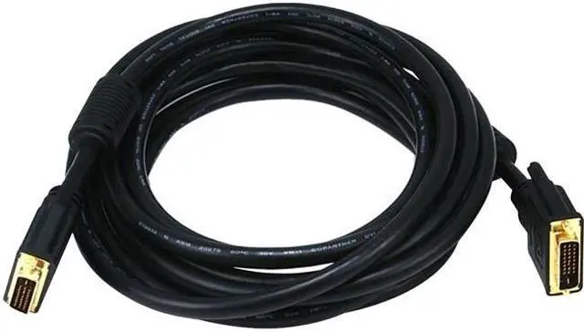 Alt view image 4 of 9 - Monoprice 15ft 28AWG CL2 Dual Link DVI-D Cable - Black