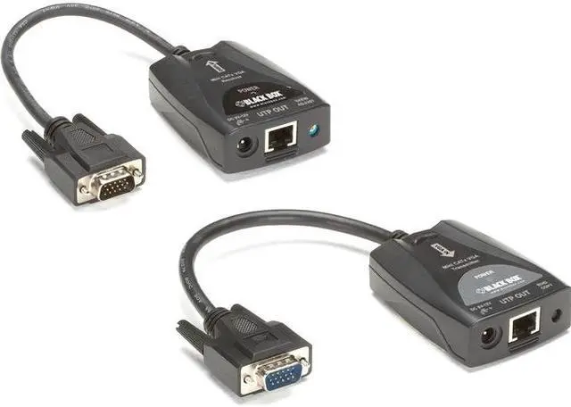 Alt view image 10 of 15 - Black Box VX-VGA520-K Mini CATx VGA Extender Kit with Video Equalization Adjustment